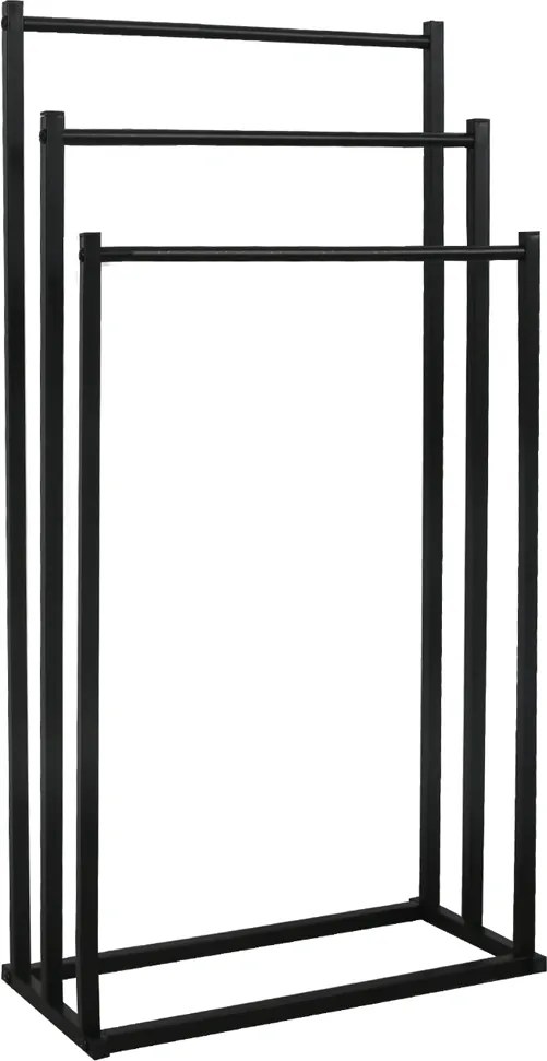 Törölközőtartó állvány, fekete, POLDO