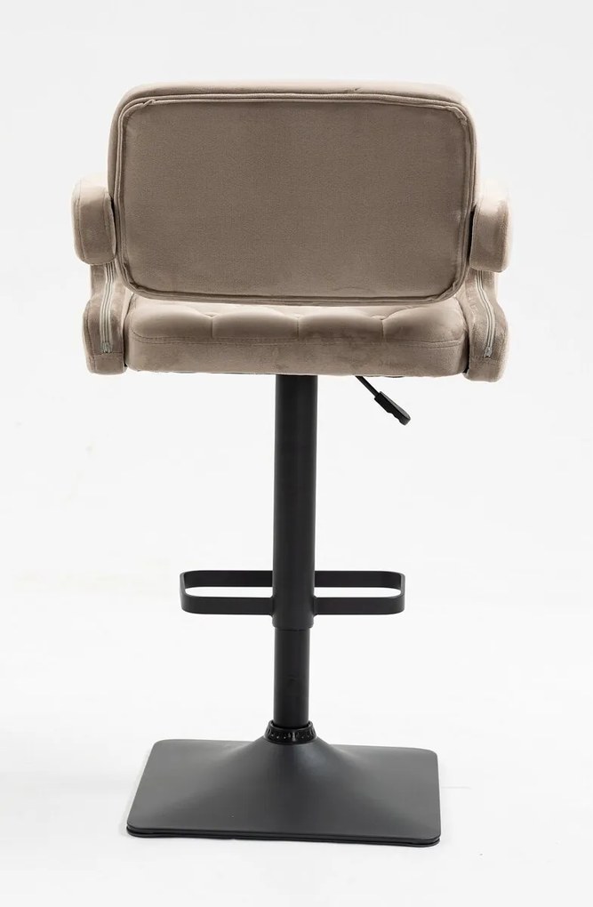 HR8403KW Latte modern velúr szék fekete lábbal