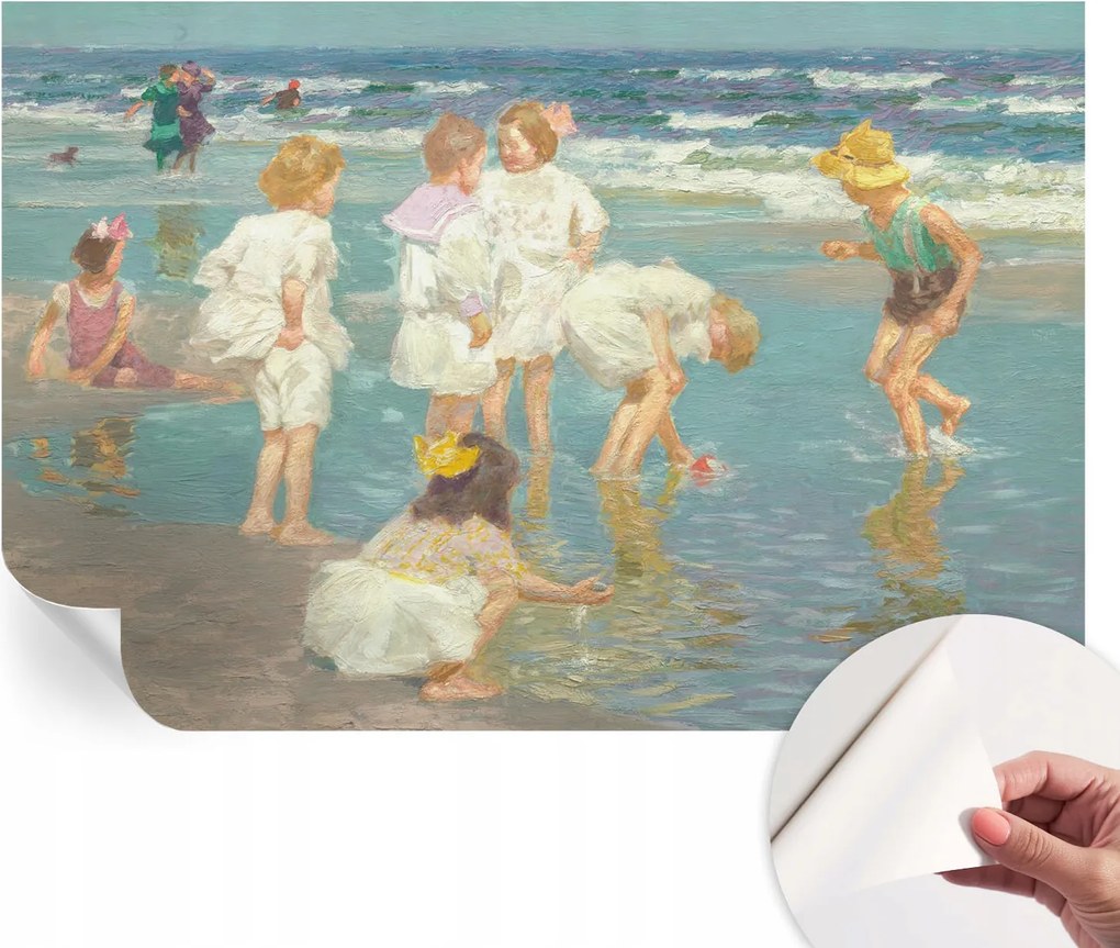 Dekoratív Öntapadós Tapéta Divatos Tengerparti Minták Gyerekkor 104x70 cm