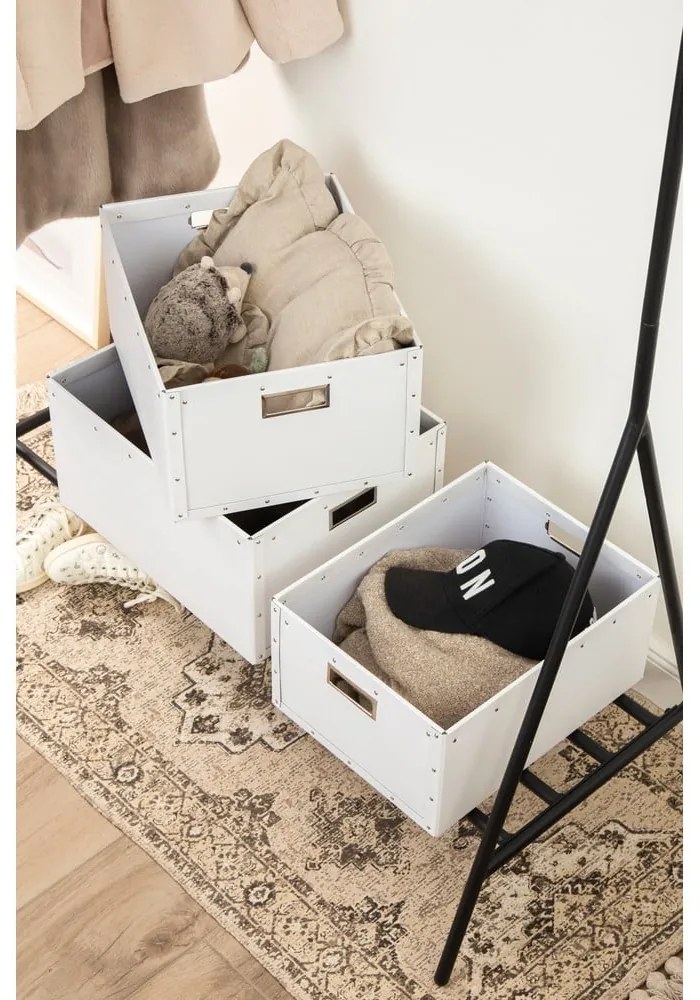 Fehér karton tárolódoboz szett 3 db-os Ture – Bigso Box of Sweden