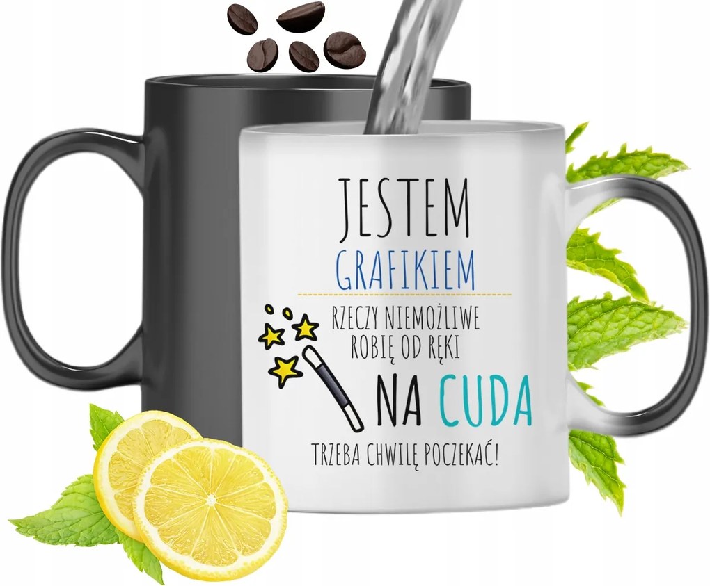 Mágikus Bögre Grafika Színváltó Nyomtatott Fényképpel