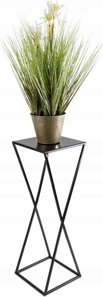 Növénytartó virágágyás fekete 70 cm Loft ipari