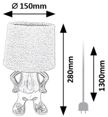 Rabalux 74215 - Asztali lámpa SMURFY 1xE14/40W/230V arany