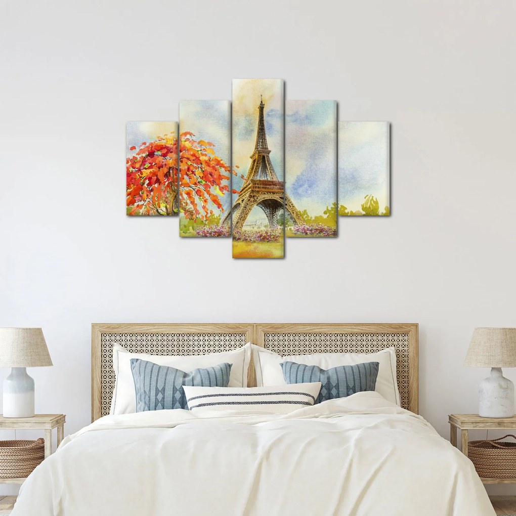 Festett kép az Eiffel-torony (150x105 cm)