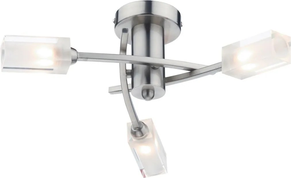 DAR LIGHTING MOR0346 MORGAN Mennyezeti Csillár Átlátszó, Szatén Króm G9 IP20
