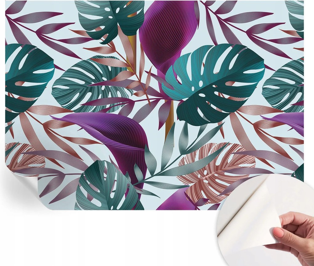 Matt öntapadós fotótapéta falra Trópusi kompozíció 208x146 cm