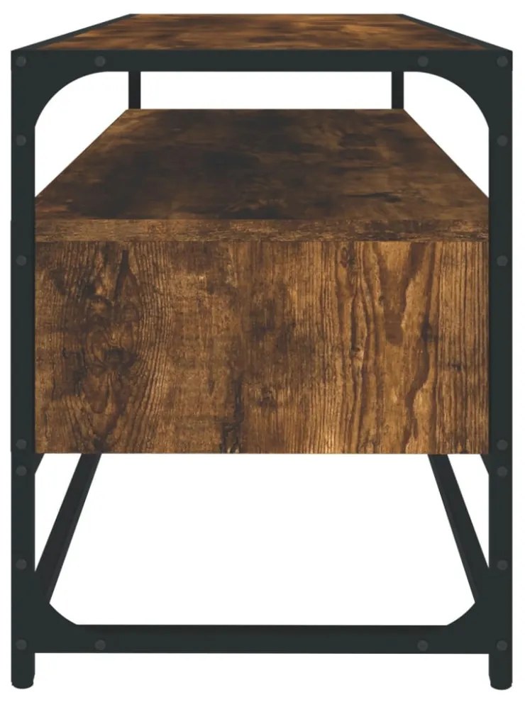 füstös tölgy színű szerelt fa TV-szekrény 100 x 35 x 45 cm