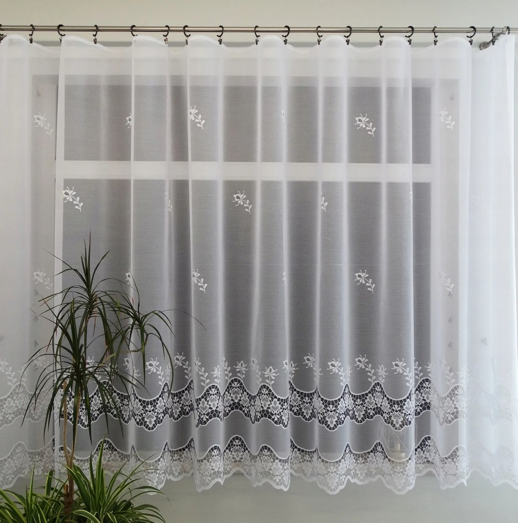 Mg Függöny jacquard 34804 Fehér 160cm magas pol 0,5m