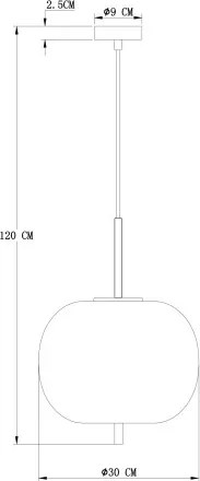 GLOBO 15345H1 BLACKY Egyágú Függesztett Lámpa IP20