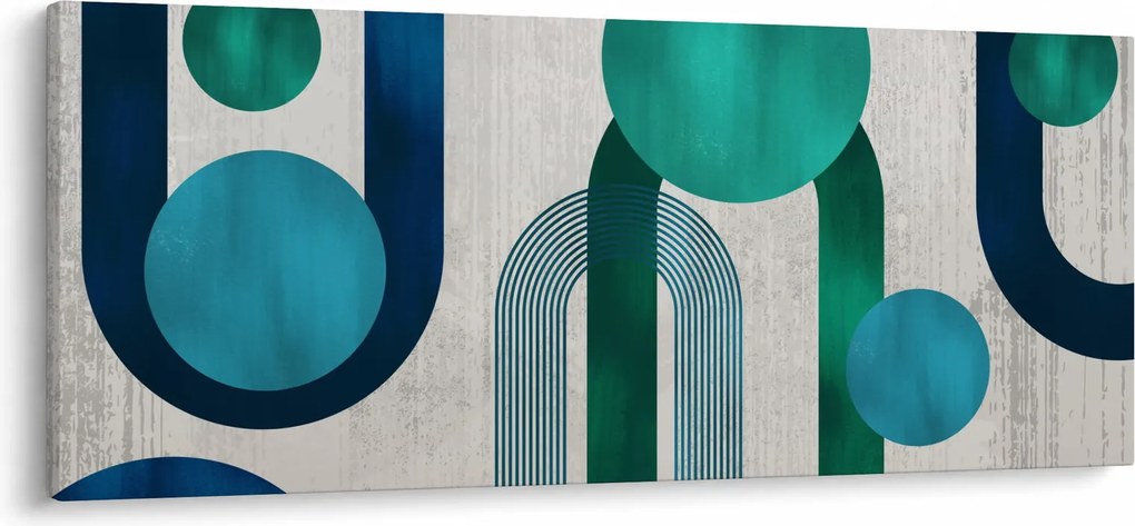 Kép - Vonalak és kör alakzatok (120x50 cm)