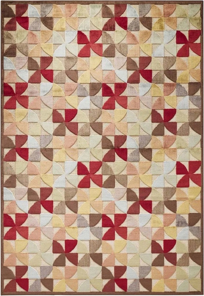 Modern gyapjú szőnyeg,3D dombornyomott 80x125cm