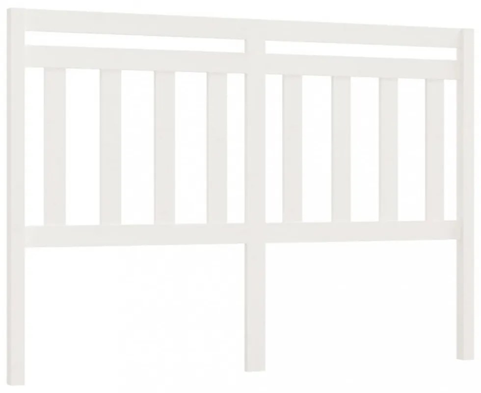 fehér tömör fenyőfa ágyfejtámla 140x4x100 cm