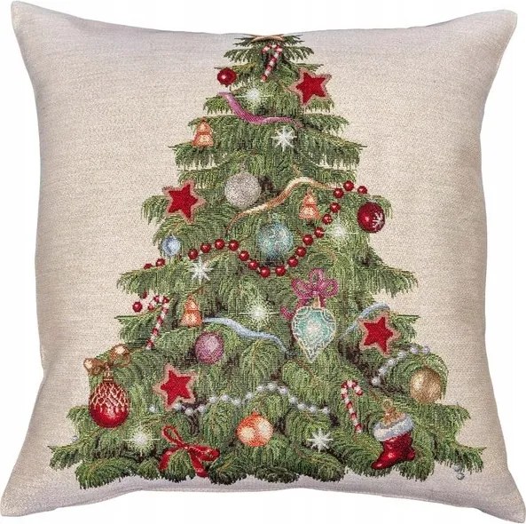 Párnahuzat 45x45 karácsonyi hangulat mesebeli karácsonyfadísz