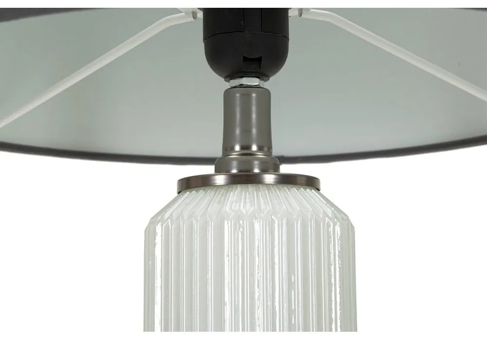 Szürke asztali lámpa textil búrával (magasság 57 cm) Bright – Mauro Ferretti