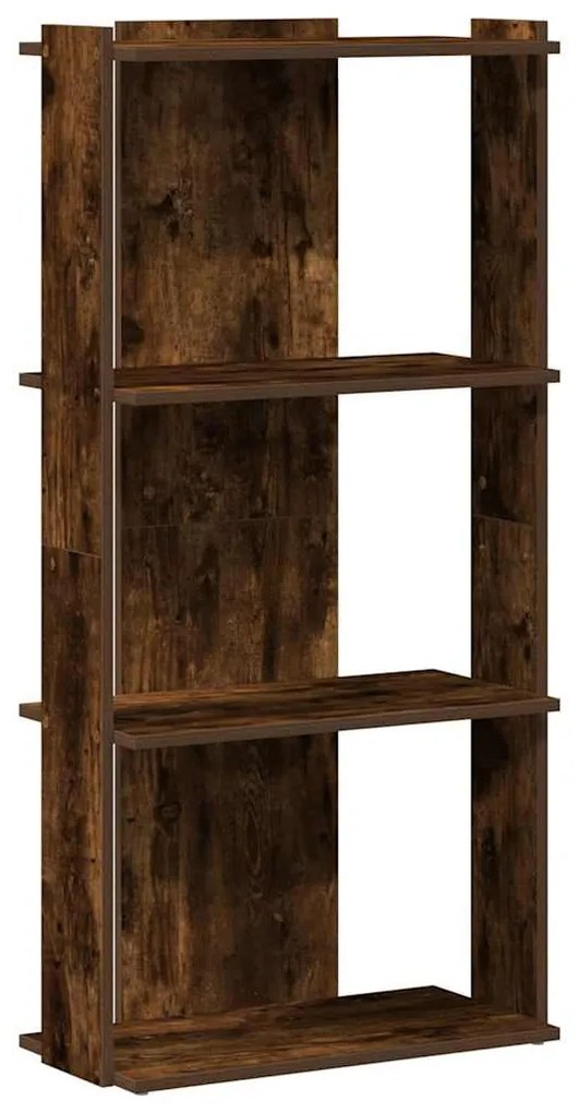 Könyvespolc 3 szintes füstölt tölgy 60x30x120 cm Műfűrészáru