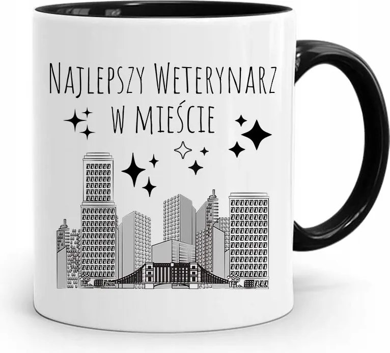 Fekete Bögre Állatorvosnak A Legjobb A Városban fényképes nyomattal