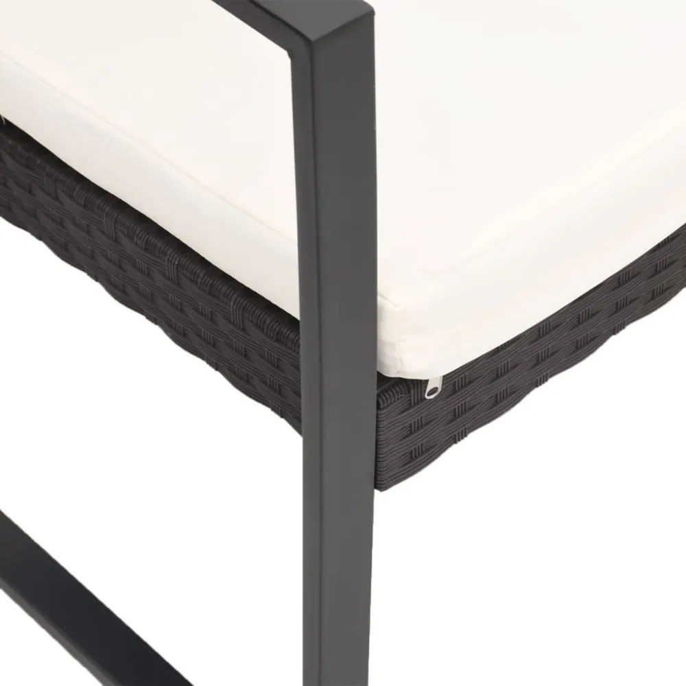 2 db barna polyrattan kerti étkezőszék