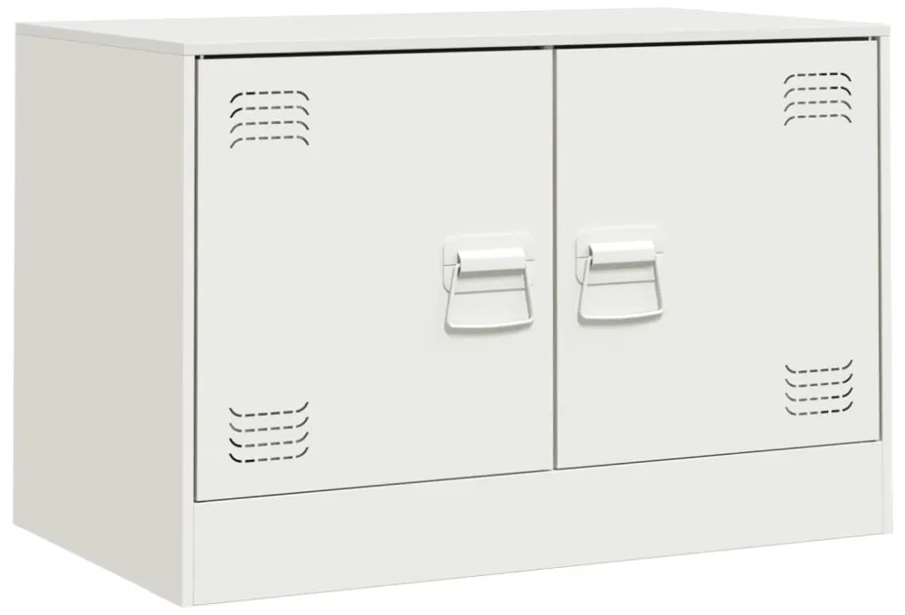 2 db fehér acél TV-szekrény 67 x 39 x 44 cm