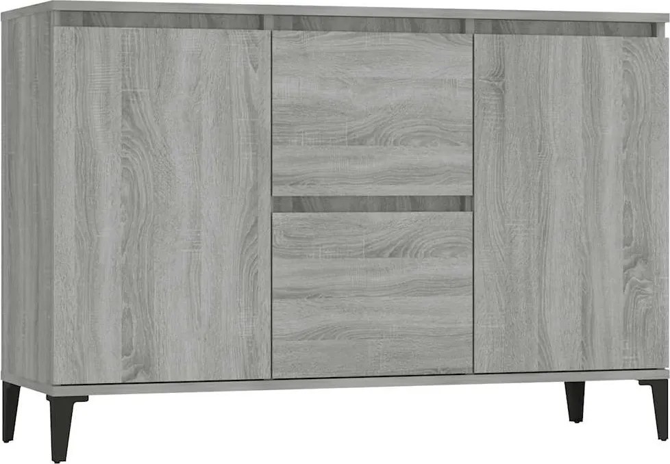 vidaXL szürke sonoma színű szerelt fa tálalószekrény 102 x 35 x 70 cm