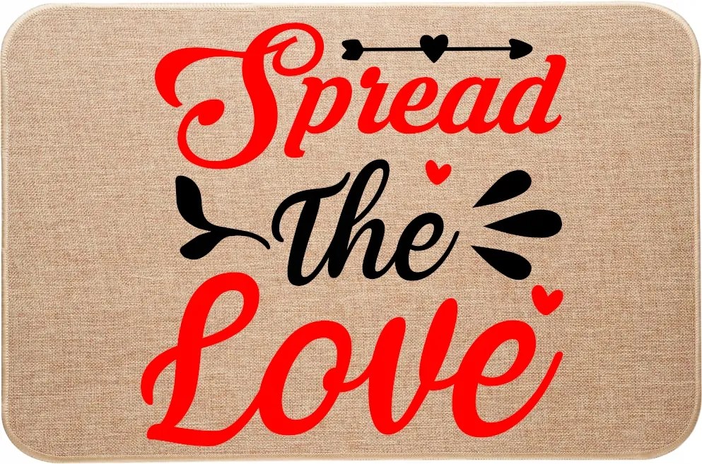 Lábtörlő Vászon Bemeneti Nyomtatott Felirattal Spread the Love Ajándék