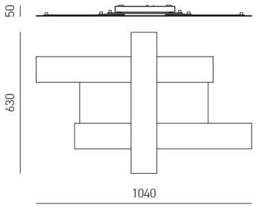 Gea Luce DOHA P G N - LED Mennyezeti lámpa DOHA LED/50W/230V 104 cm fekete