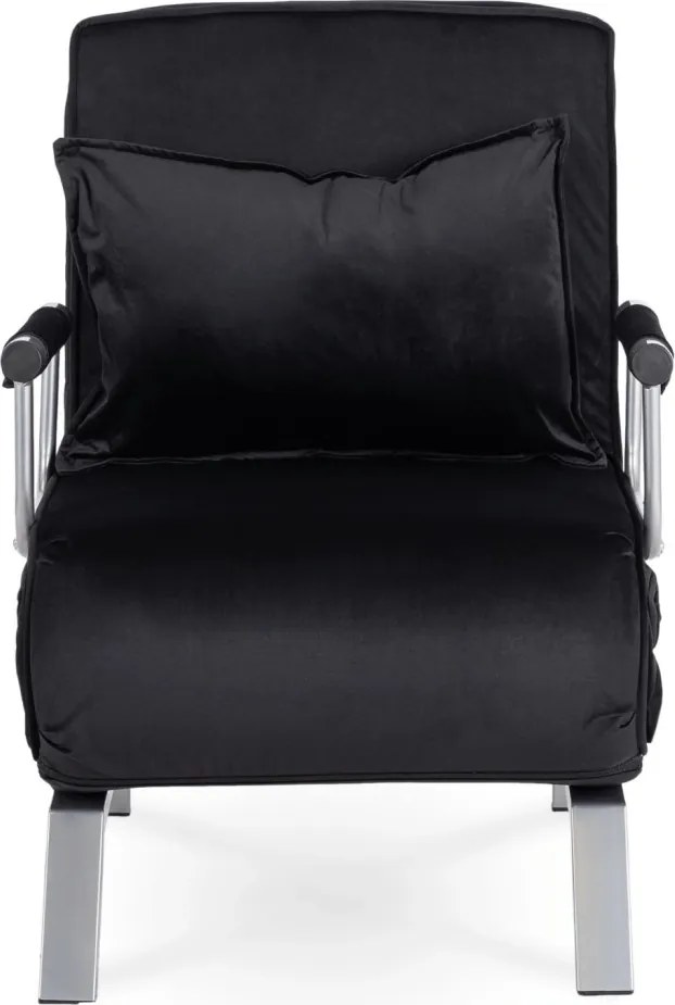 FOTEL BART Czarny Welurowy