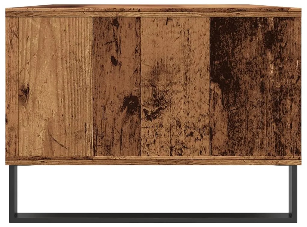 antik fa színű szerelt fa dohányzóasztal 90 x 50 x 36,5 cm