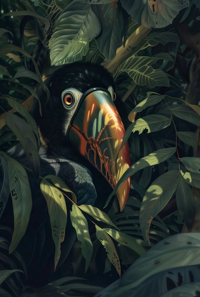 Poszter 61x90,5cm Rejtett Tukán