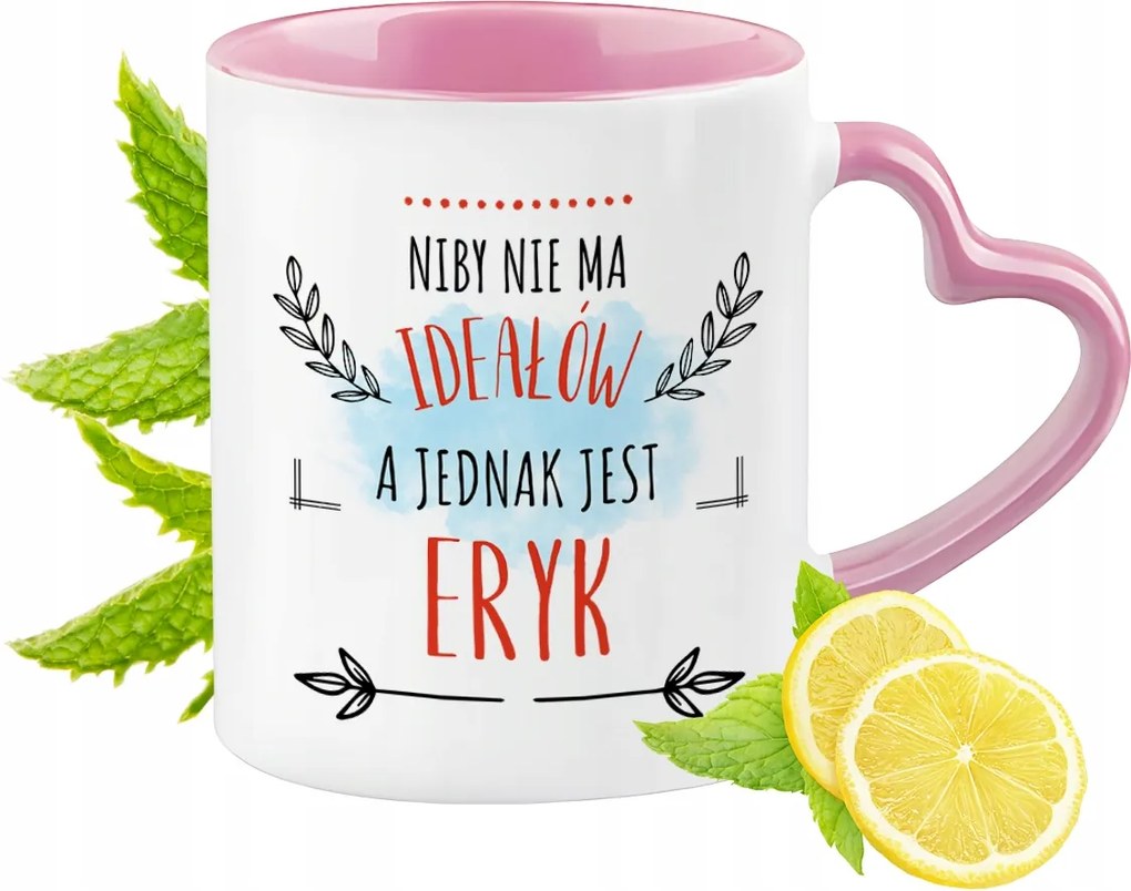 Erik Bögre Rózsaszín Szív Alakú Füllel Kávé Ajándék