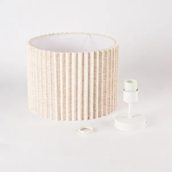 Brilagi - Felületre szerelhető csillár NORDIC WAVE 1xE27/15W/230V, átm. 32 cm, lenvászon/fehér