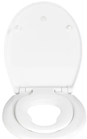 WENKO 22973100 - WC-ülőke DELOS 44,5 x 37,5 cm, fehér/ezüst