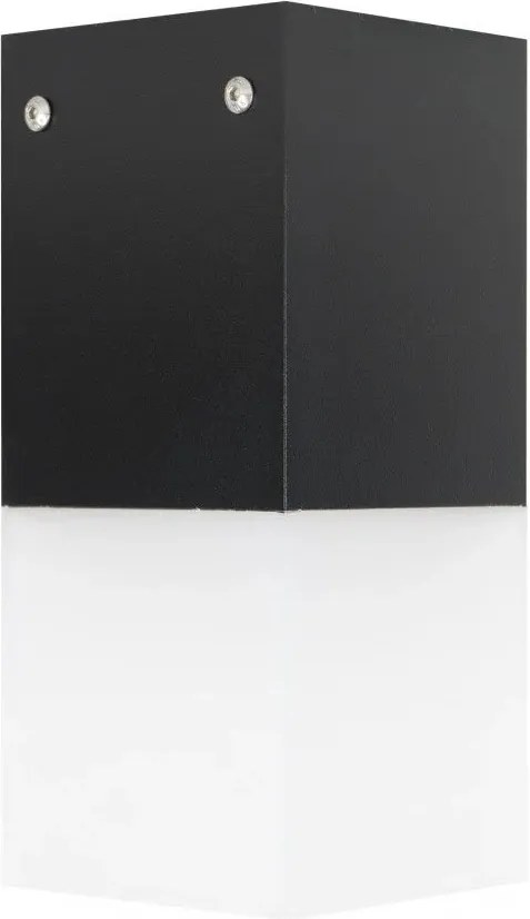 Kültéri mennyezeti lámpa fekete fehér téglalap alakú 22 cm Su-ma