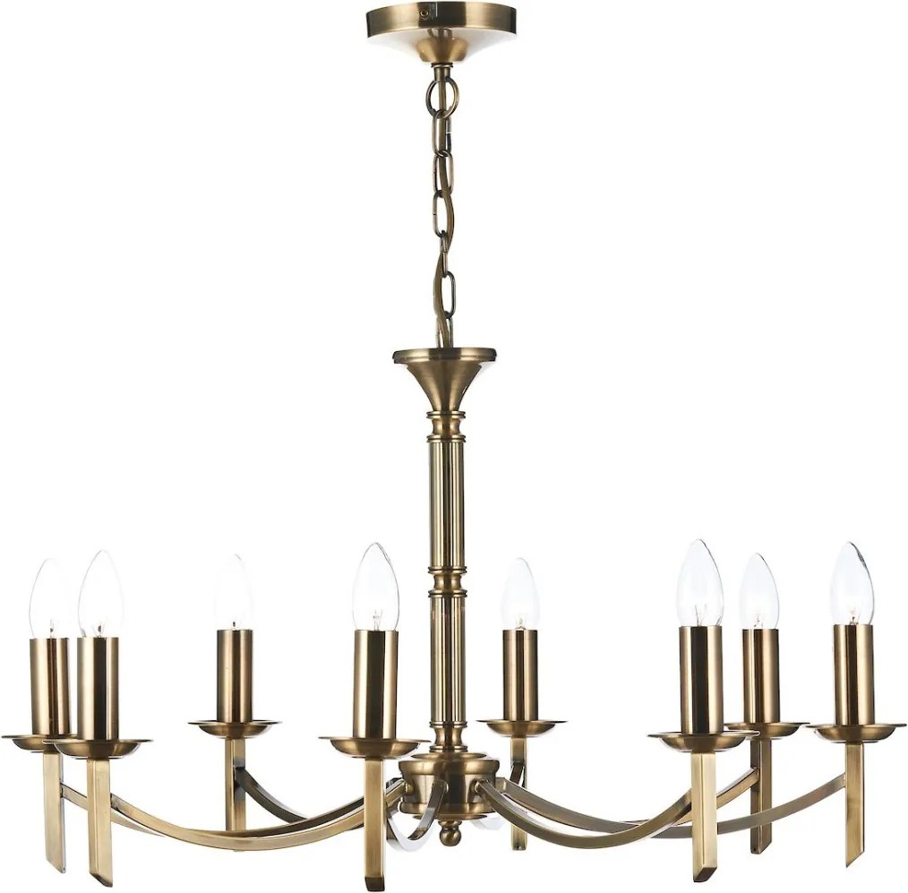 DAR LIGHTING AMB0875 AMBASSADOR Klasszikus Csillár Antik Sárgaréz E14 IP20