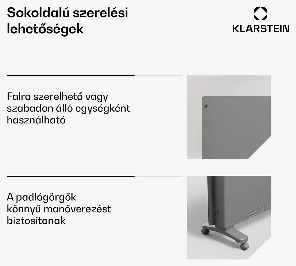 Bansin Crystal Smart Kovektor 1500, 1500 W, Alkalmazás, 5- 50 °C, LED kijelző, Érintőképernyő