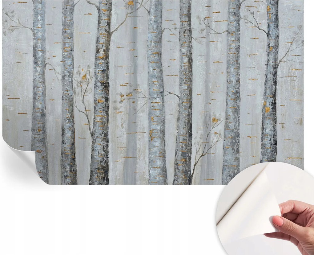 Fotótapéta Öntapadós Dekoratív tapéta Nyírfák 416x254 cm