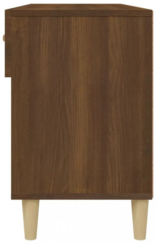 barna tölgyszínű szerelt fa cipősszekrény 102 x 35 x 55 cm