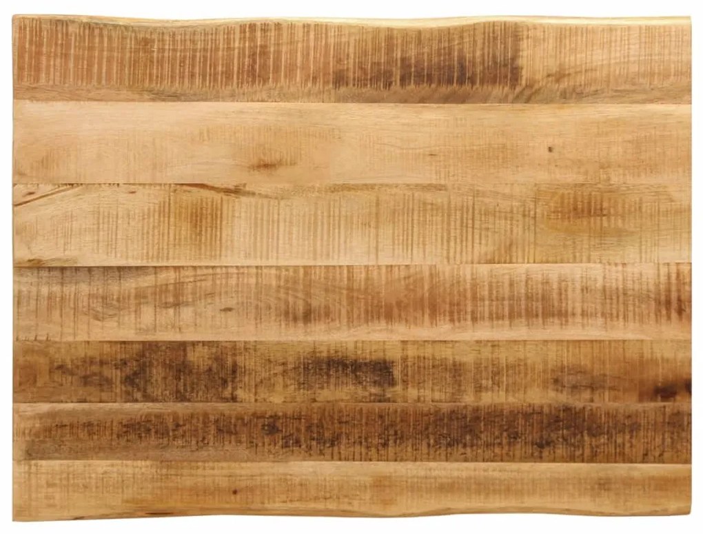 tömör nyers mangófa természetes élű asztallap 70 x 60 x 3,8 cm