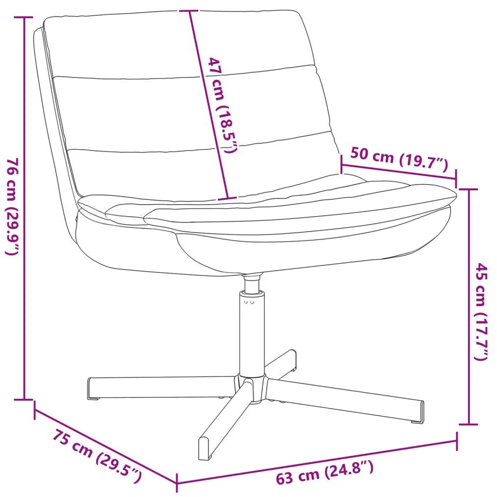 Forgószék Barna 63 x 75 x 76 cm Antik PU