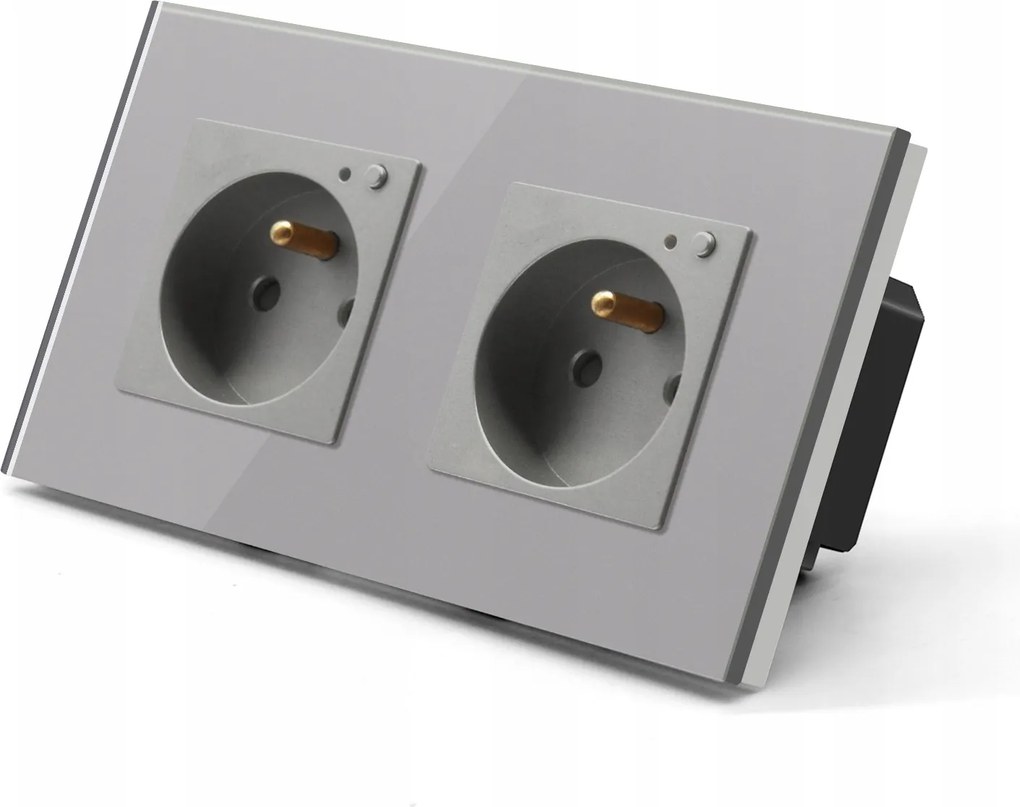 Wifi Elektromos Aljzat Üveg Kontakt Tuya Smart Life 2K 157mm