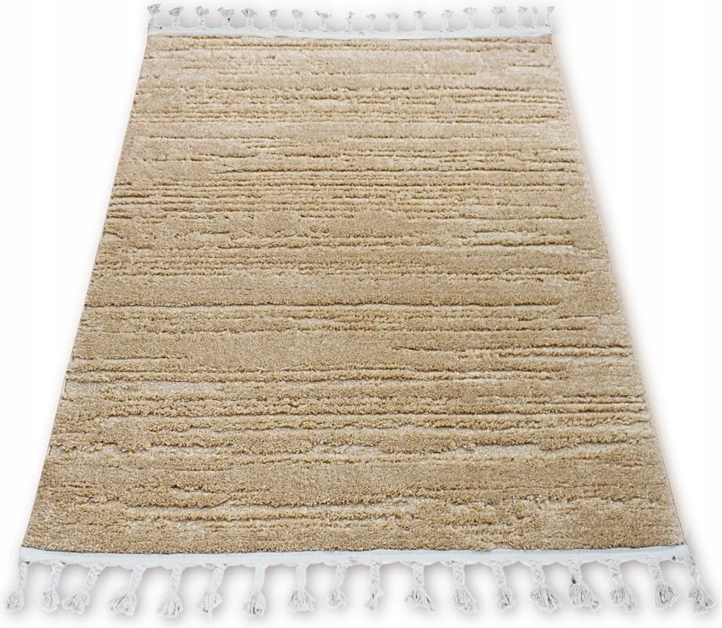 Szőnyeg 160x220 Boho Berber Nappali Hálószoba Bézs