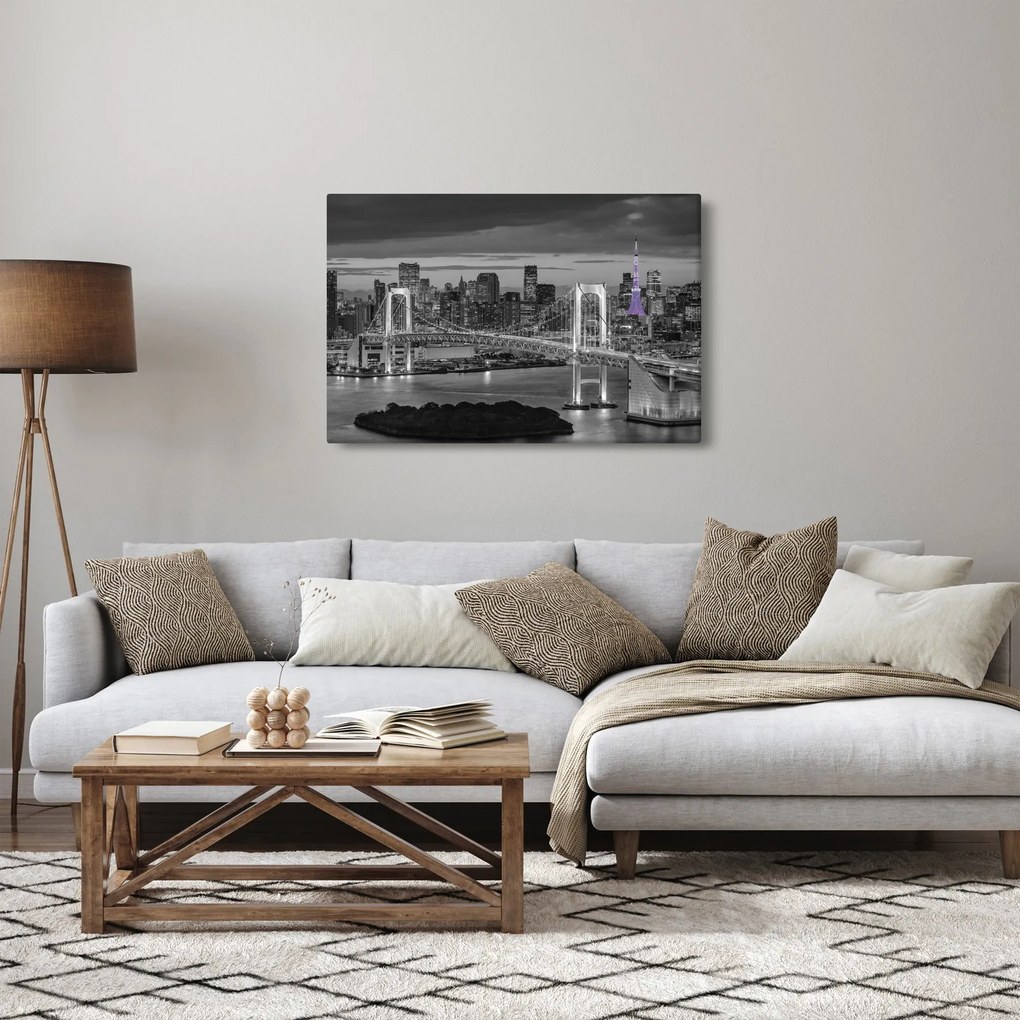 Kép - A nagyváros a lila toronnyal (90x60 cm)