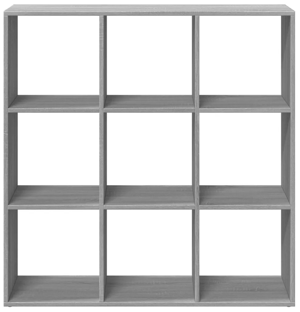 szürke sonoma szerelt fa elválasztó könyvespolc 102x29x103,5cm
