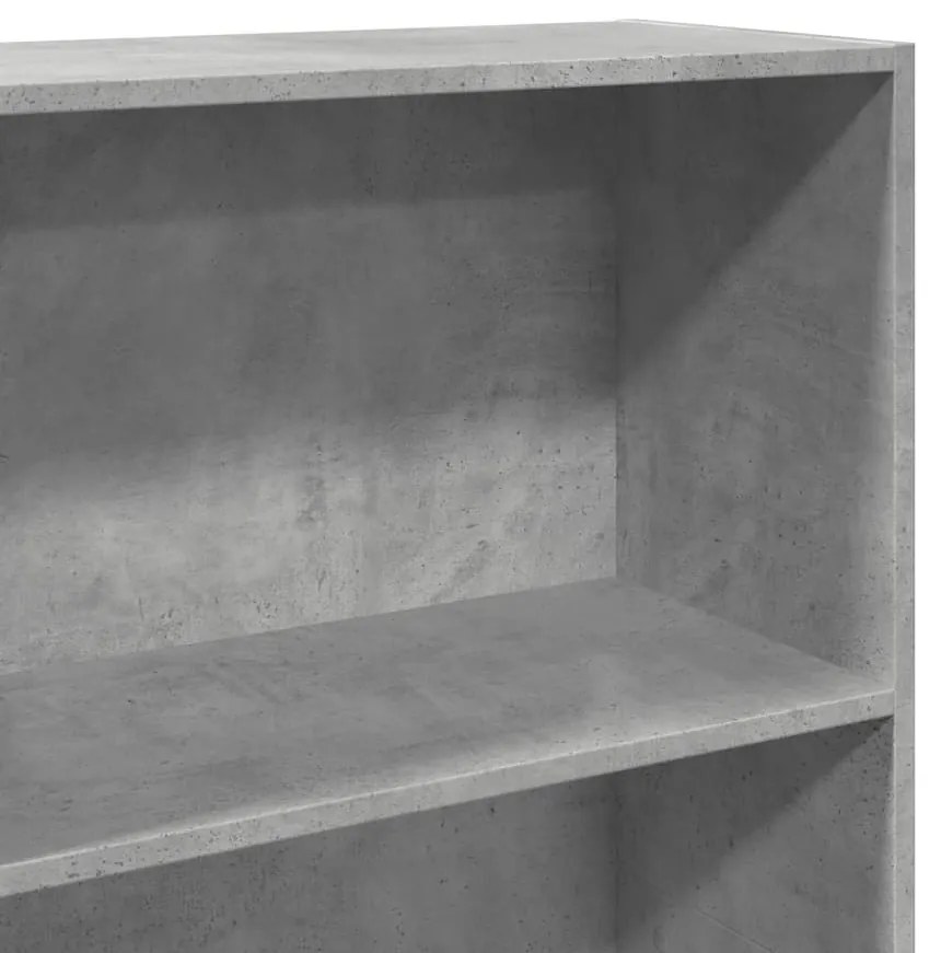 betonszürke szerelt fa könyvespolc 60 x 30 x 189 cm