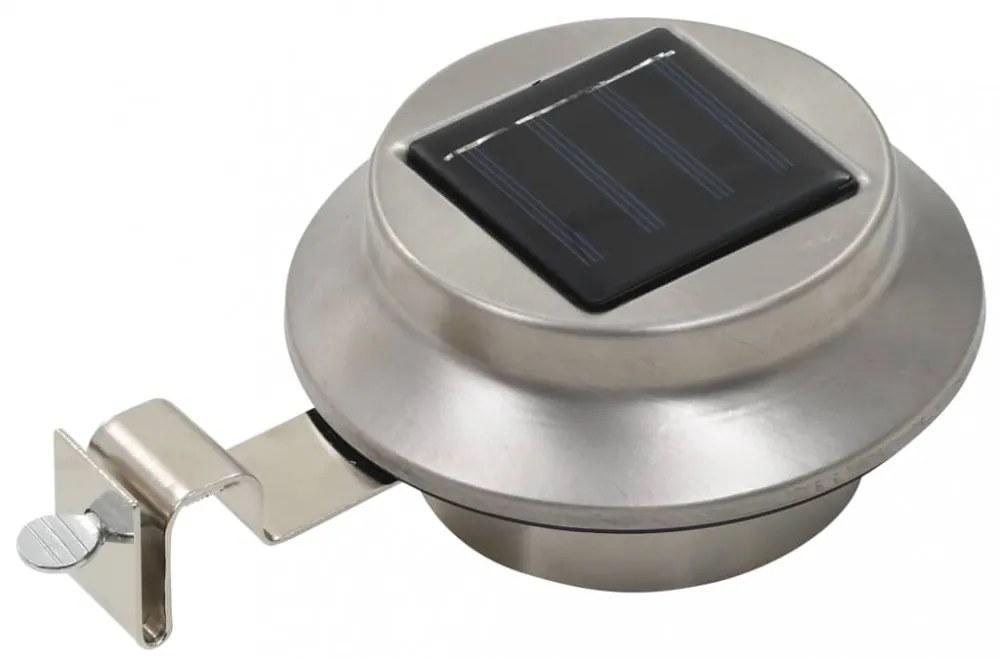 12 db fehér kerek kültéri napelemes LED lámpa 12 cm