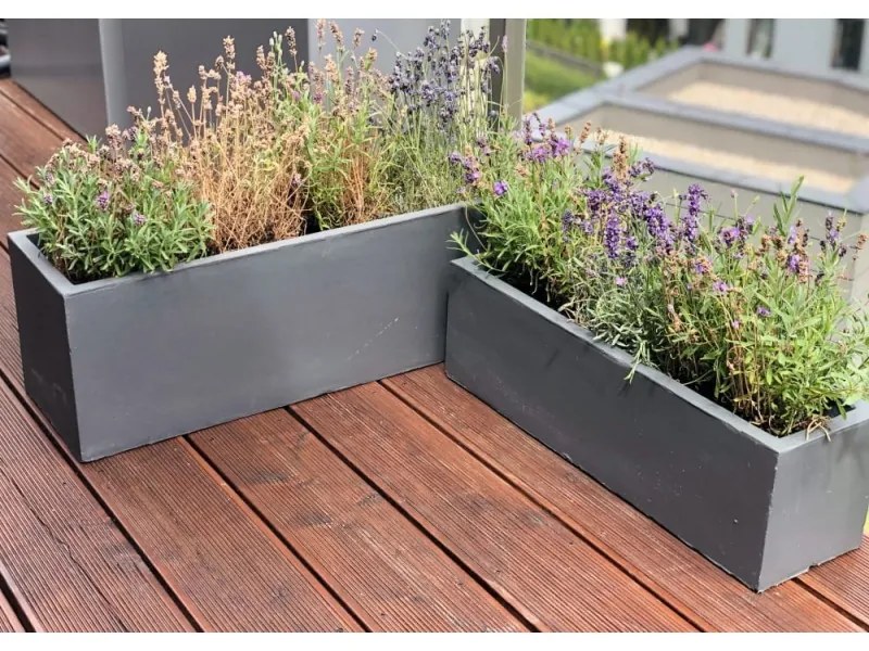 PX A Beton hatású Kaspó - antracit