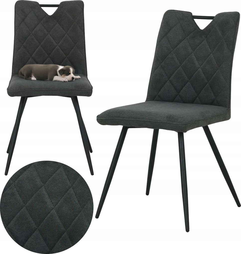 Dalia kárpitozott szék grafit modern étkező nappali loft