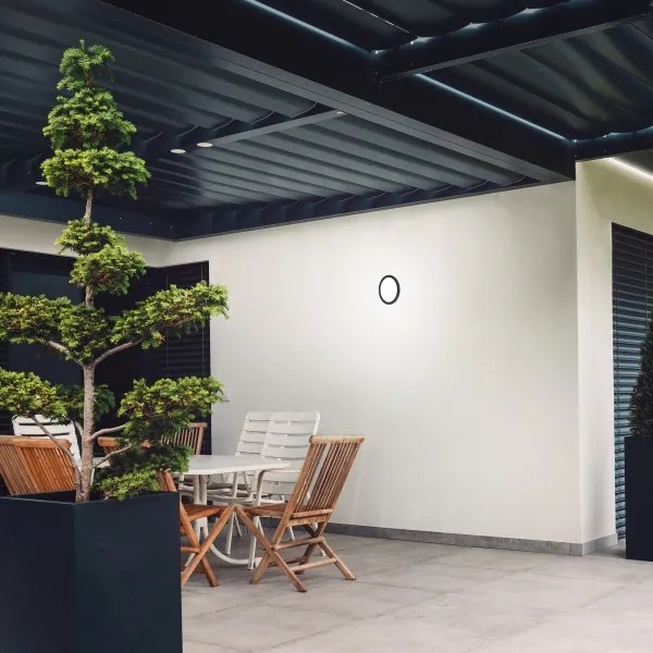 Briloner 3008-015 - LED Mennyezeti lámpa LED/8W/230V átmérő 21 cm fekete IP44