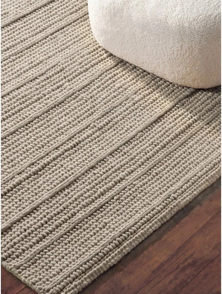 Krémszínű kézi szövésű gyapjú szőnyeg 80x150 cm Camden Parker – Ted Baker