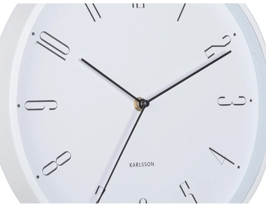 Karlsson 5988WH design falióra, fehér, átmérő 30cm