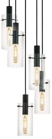 Eglo 97368 -  Csillár zsinóron MONTEFINO 5xE27/60W/230V